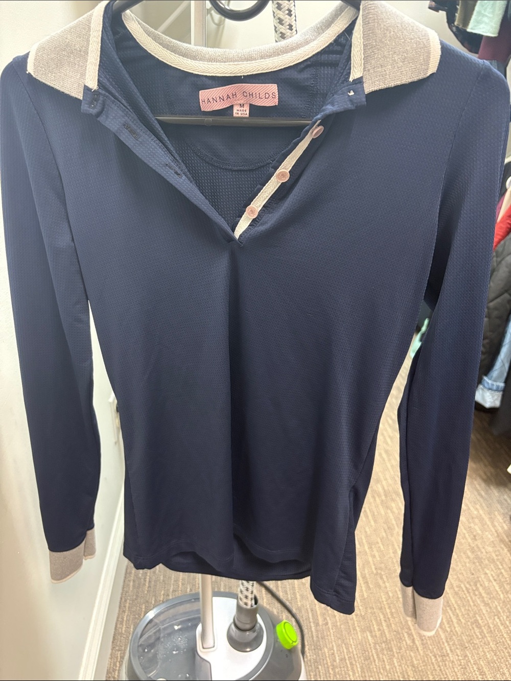 Hannah Childs Navy Long-Sleeve Riding Top